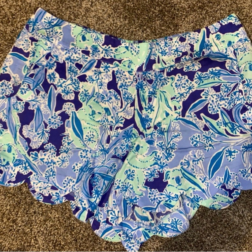 Lilly Pulitzer Blue Floral Shorts